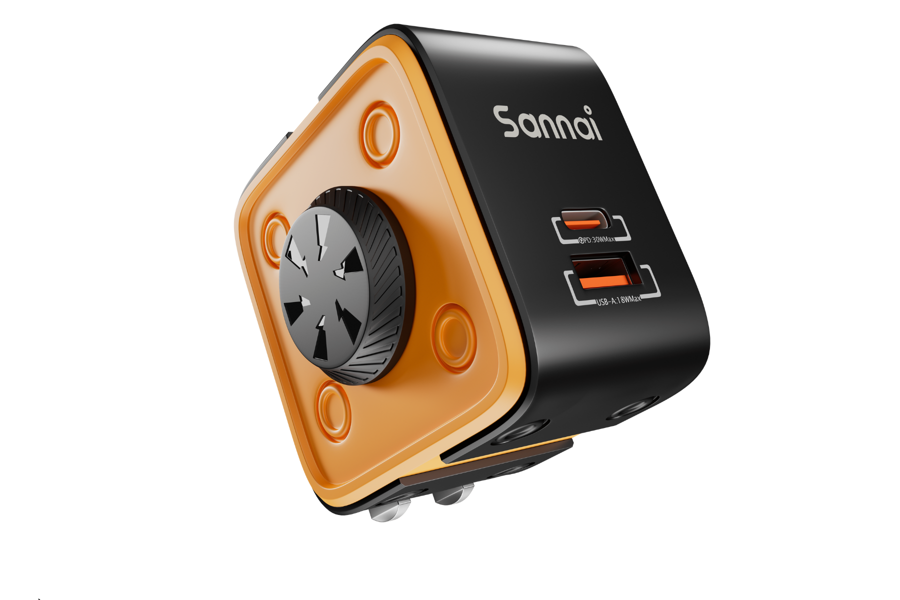 Sannai W-30 Gyro 30W GaN Fast Charger | Multi-Protocol with PD & QC