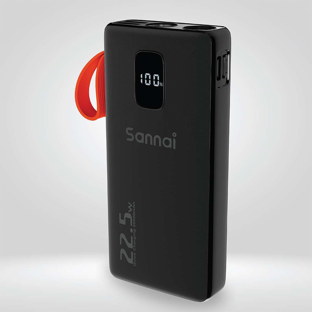 Sannai SP-23 POWER CELL ULTRA। 22.5W Fast Charging | Dual LED Torch Power bank